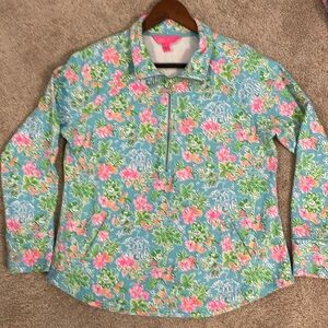 EUC Lilly Pulitzer x Disney Parks Collection 1/2 zip pullover size L